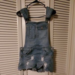 Jean short overalls